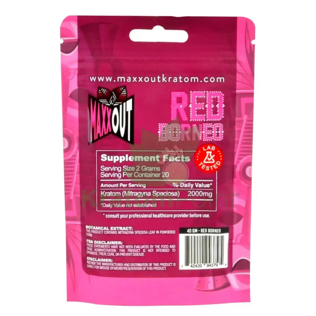 Pain Out (Maxx Out) Kratom Powder 40g Red Borneo - Smoke empire