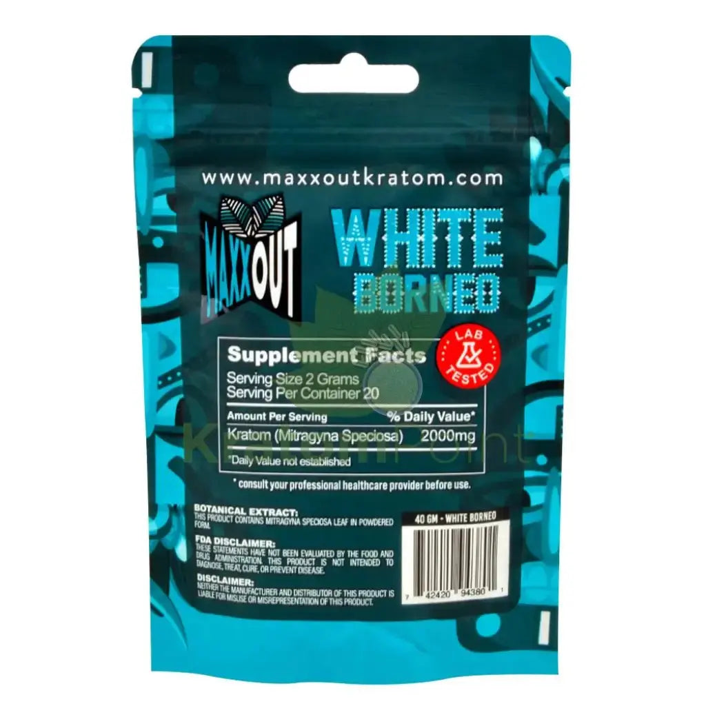 Pain Out (Maxx Out) Kratom Powder 40g White Borneo - Smoke empire