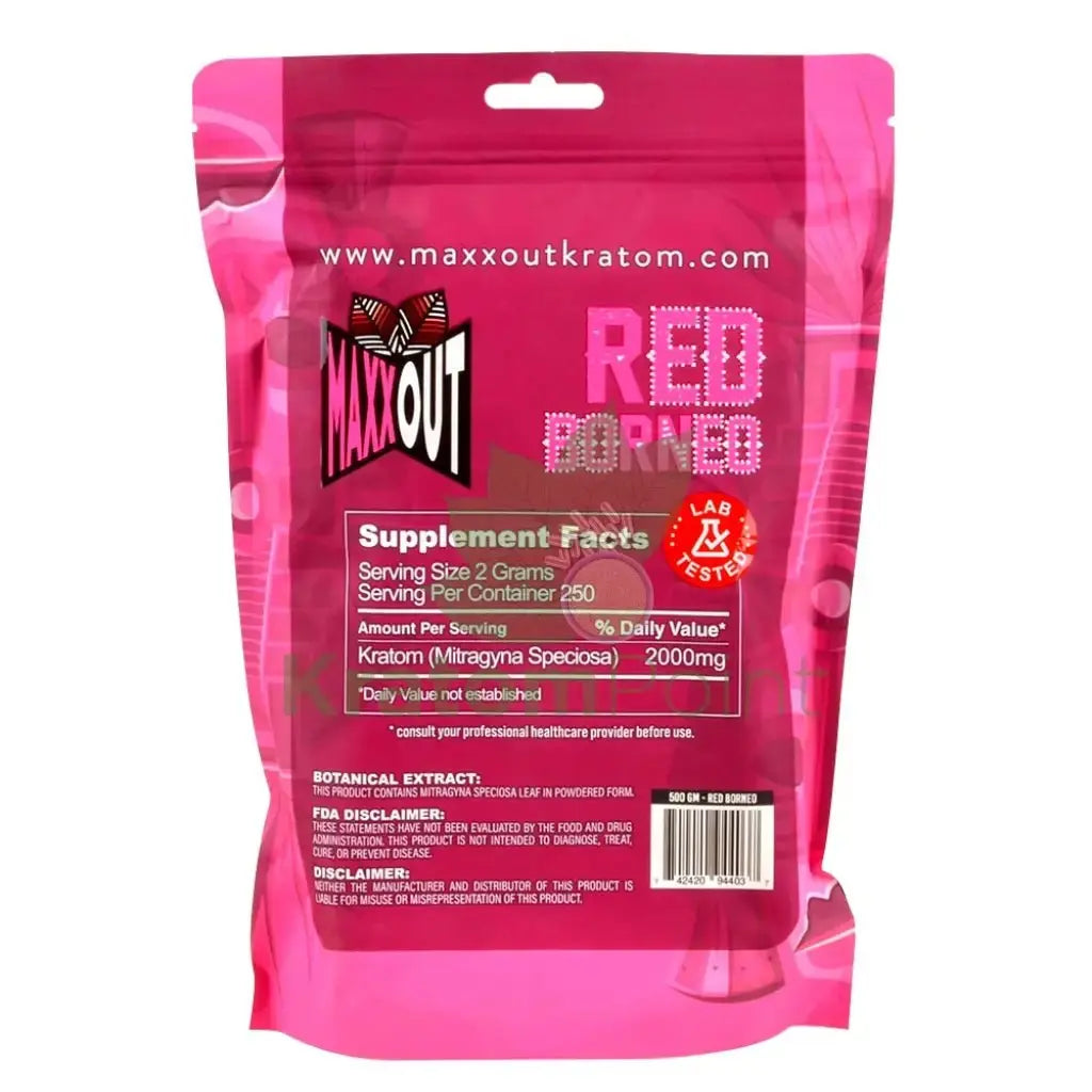 Pain Out (Maxx Out) Kratom Powder 500g Red Borneo - Smoke empire