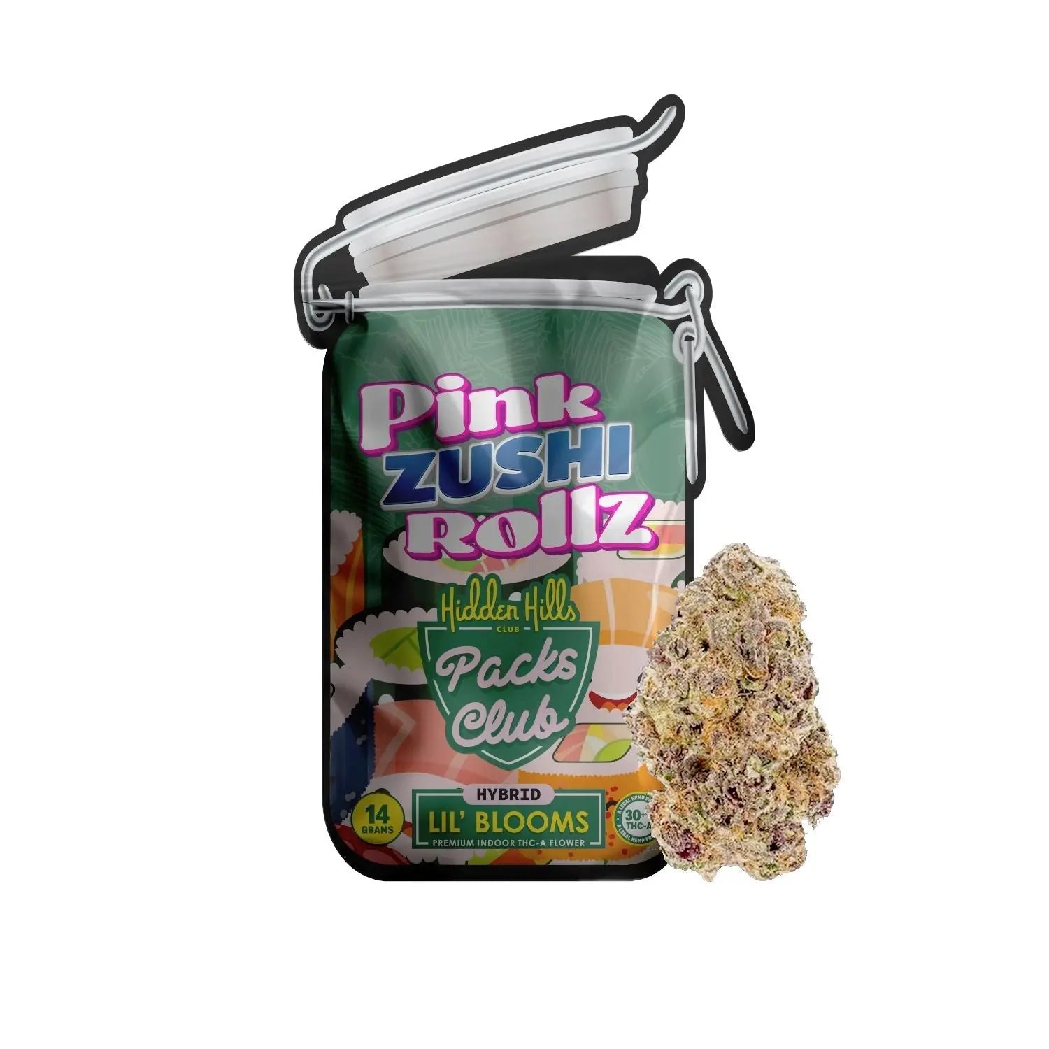 Hidden Hills Pack Clubs 14G Lil Blooms Pink Zushi Rollz(Hybrid) - Smoke empire