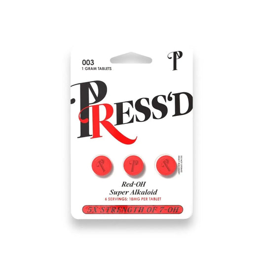 Press'D Kratom Red-OH Pseudo 5X 7-OH Tablets 18mg (3 Pack) - Smoke empire