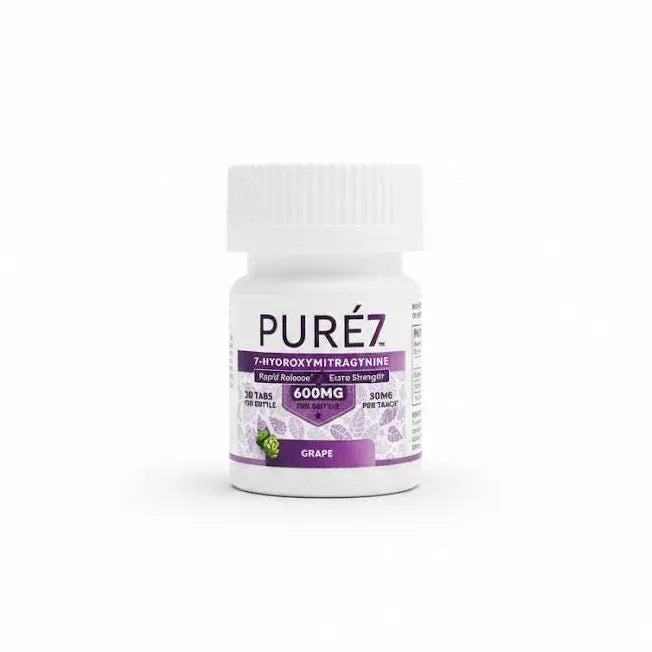 Pure7 7OH Kratom Extract Tablets 600mg 20ct - Smoke empire