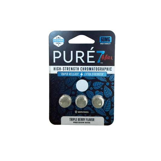 Pure7 Max 7OH Kratom Extract Tablets 3/pack 180mg - Smoke empire