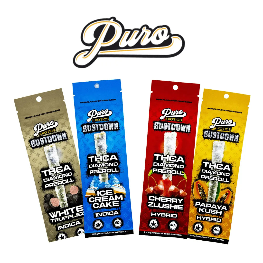 Puro Exotics Bustdown THC-A Diamond Preroll 2gm - Smoke empire