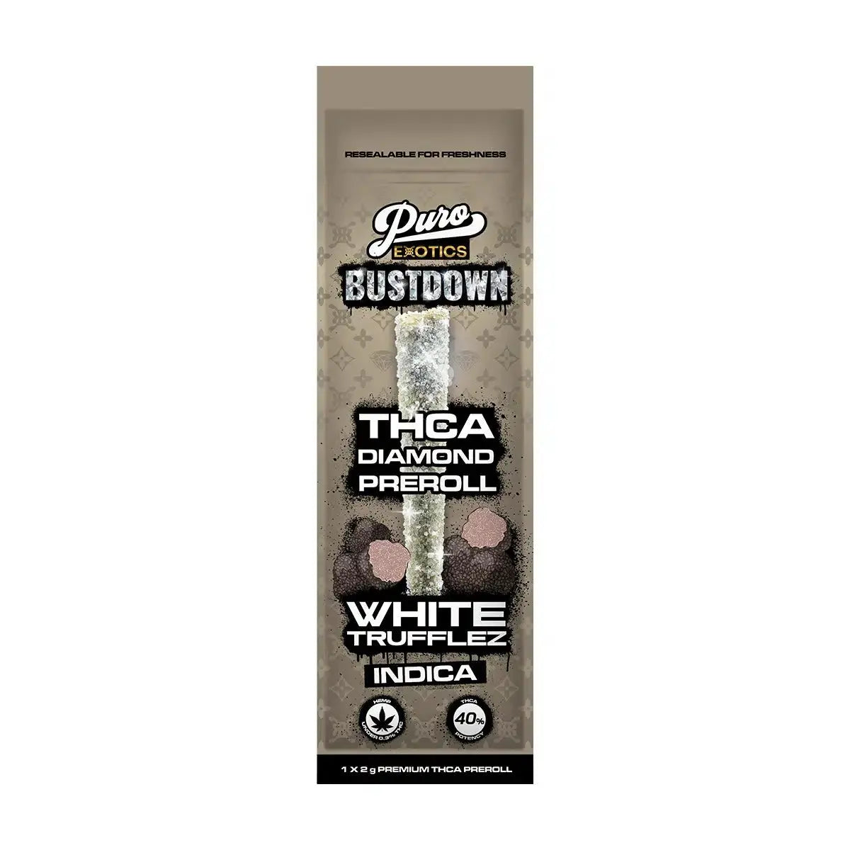 Puro Exotics Bustdown THC-A Diamond Preroll 2gm - Smoke empire
