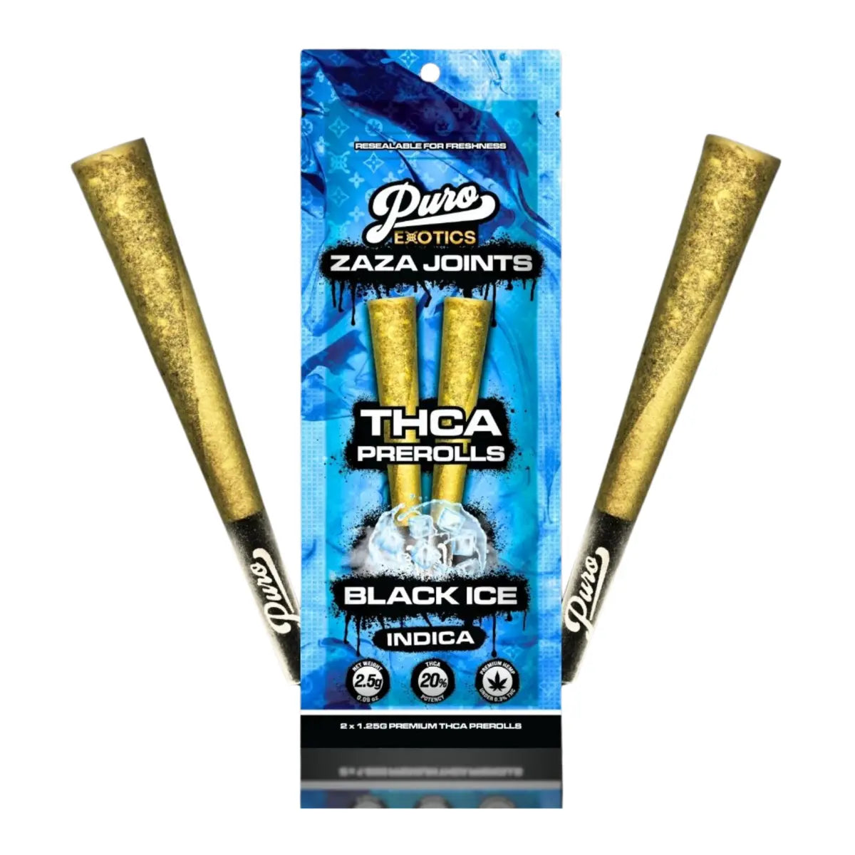Puro Exotics Zaza THCA Joints 2.5G 2-Pack - Smoke empire