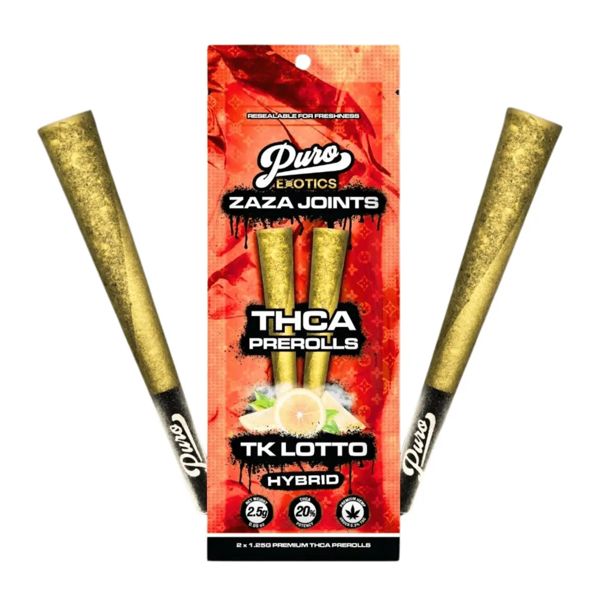Puro Exotics Zaza THCA Joints 2.5G 2-Pack - Smoke empire