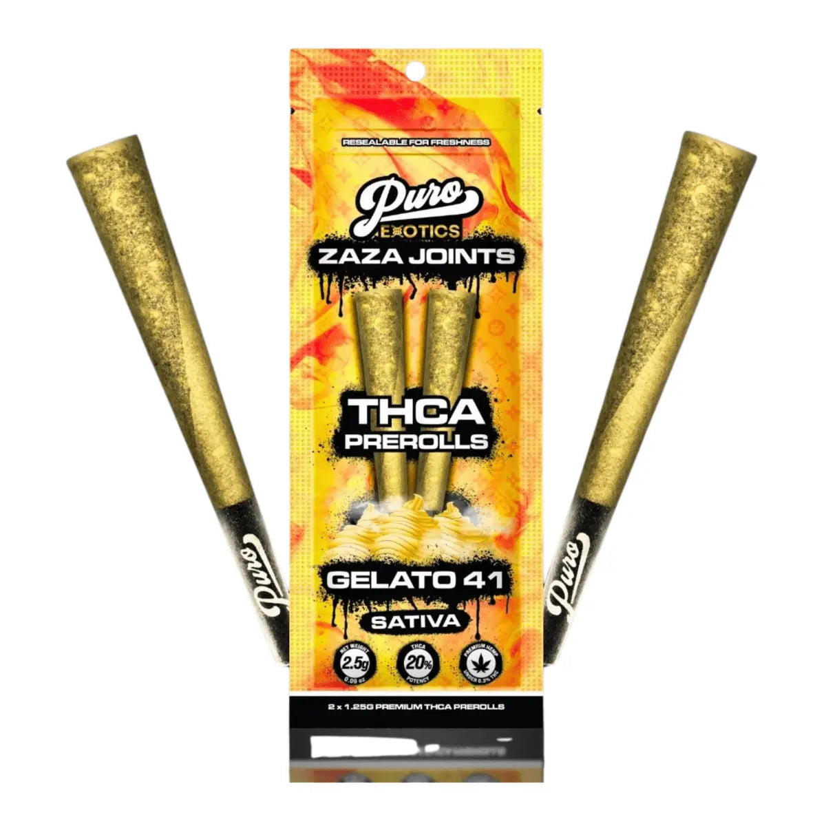 Puro Exotics Zaza THCA Joints 2.5G 2-Pack - Smoke empire