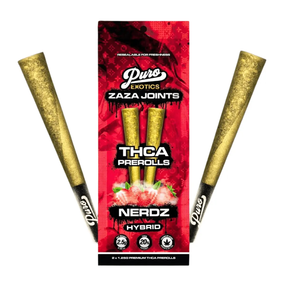 Puro Exotics Zaza THCA Joints 2.5G 2-Pack - Smoke empire