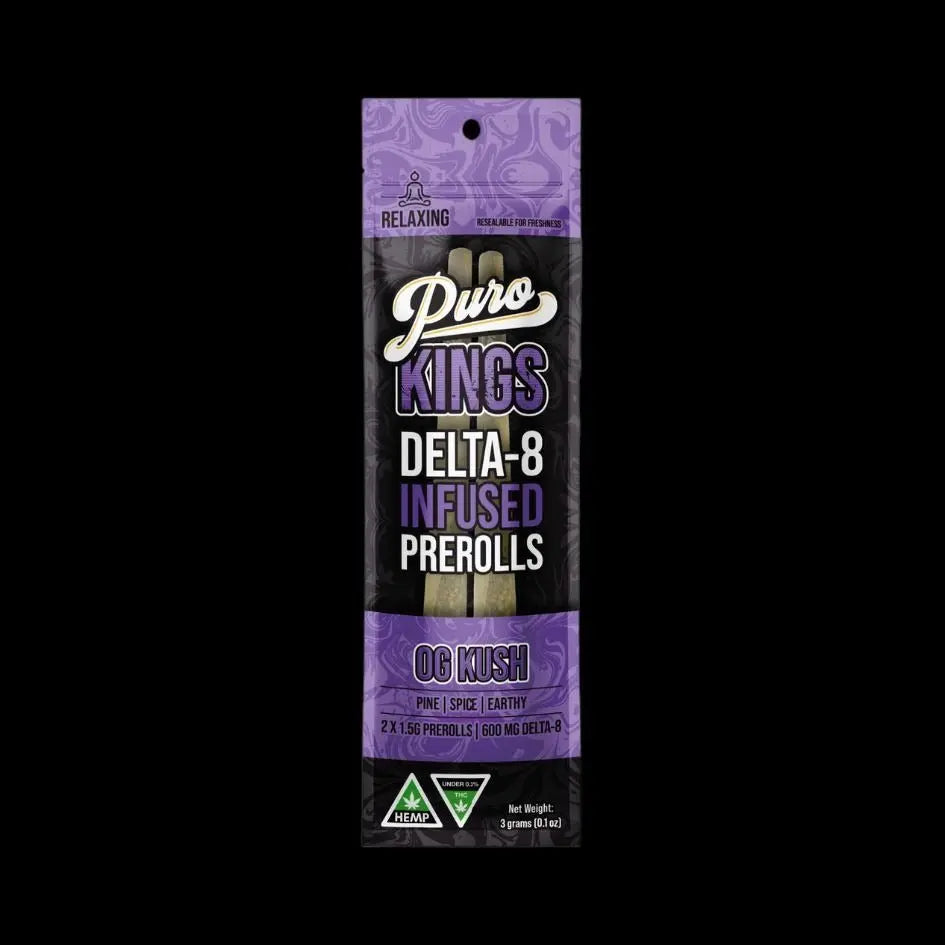 Puro Kings Delta-8 Infused Prerolls 3G 2-Pack - Smoke empire