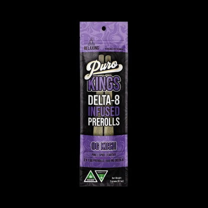 Puro Kings Delta-8 Infused Prerolls 3G 2-Pack - Smoke empire