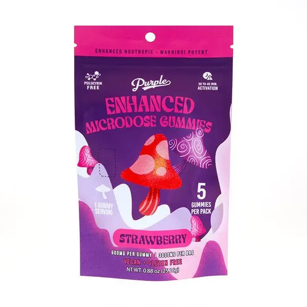 Purple Magic Enhanced Microdose Mushroom Gummies | (5ct) 3000mg - Smoke empire