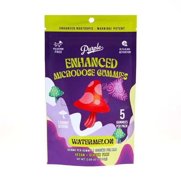 Purple Magic Enhanced Microdose Mushroom Gummies | (5ct) 3000mg - Smoke empire