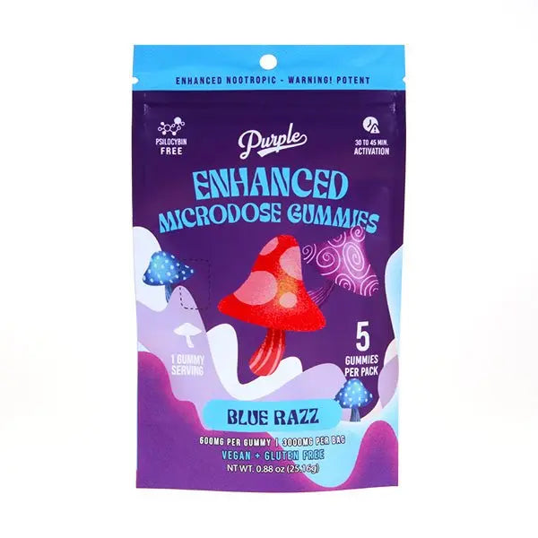 Purple Magic Enhanced Microdose Mushroom Gummies | (5ct) 3000mg - Smoke empire