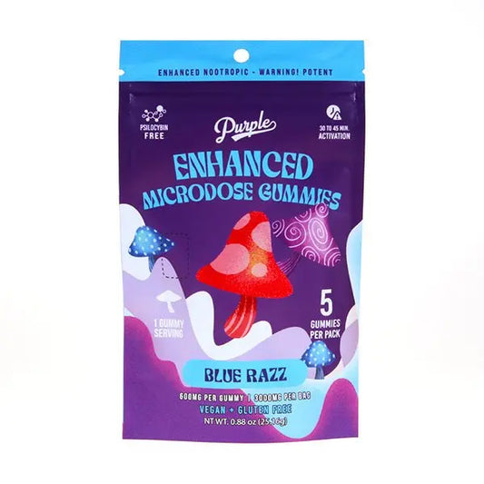 Purple Magic Enhanced Microdose Mushroom Gummies | (5ct) 3000mg - Smoke empire