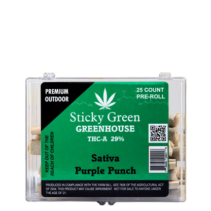 Purple Punch Green House Pre Rolls (Sativa) - Smoke empire