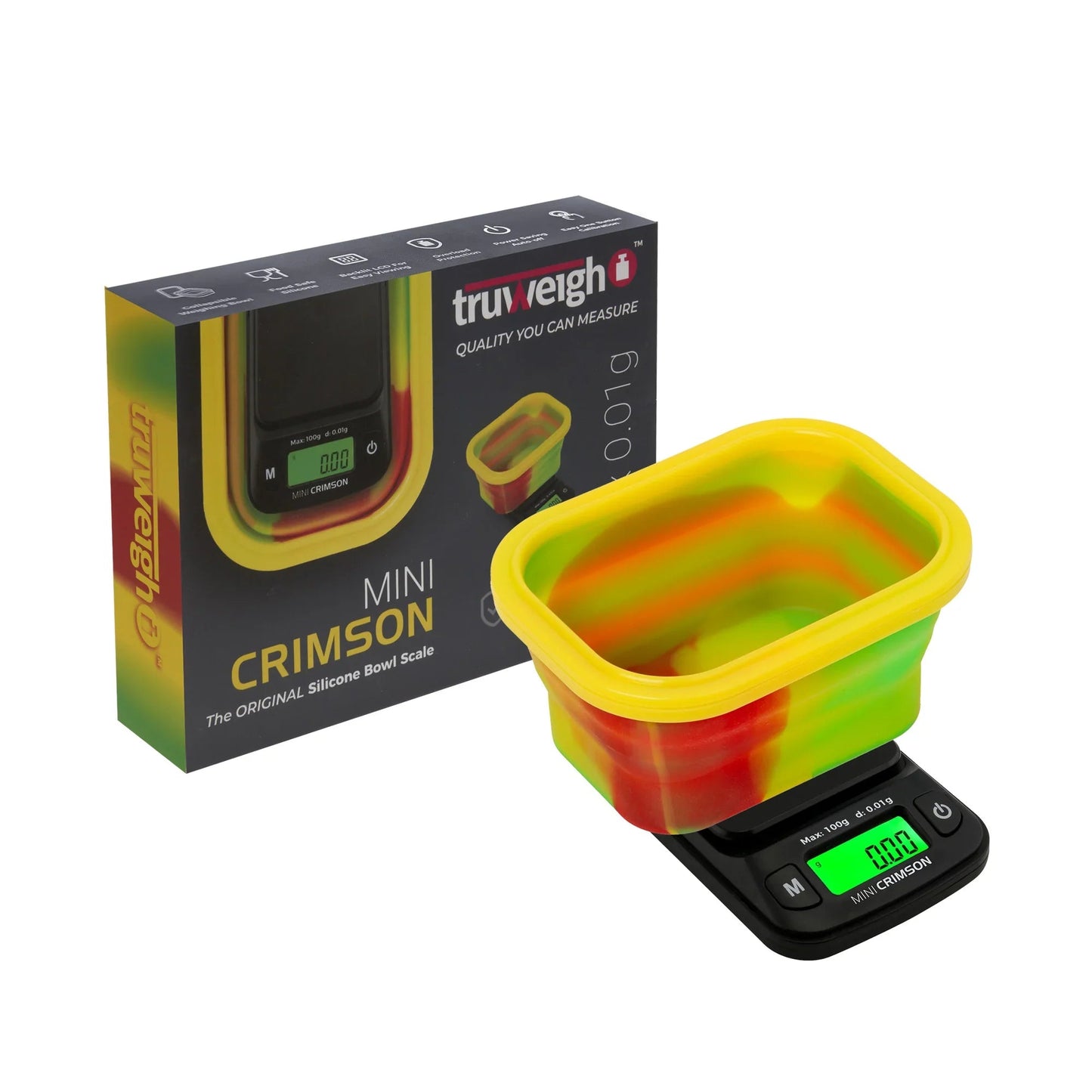 Truweigh Mini Crimson-Rasta : 100G X 0.01G - Smoke empire