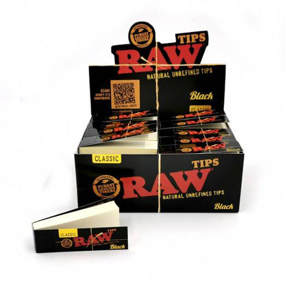 Raw Classic - Black Tips - 1 Book or Box of 50 Books - Smoke empire