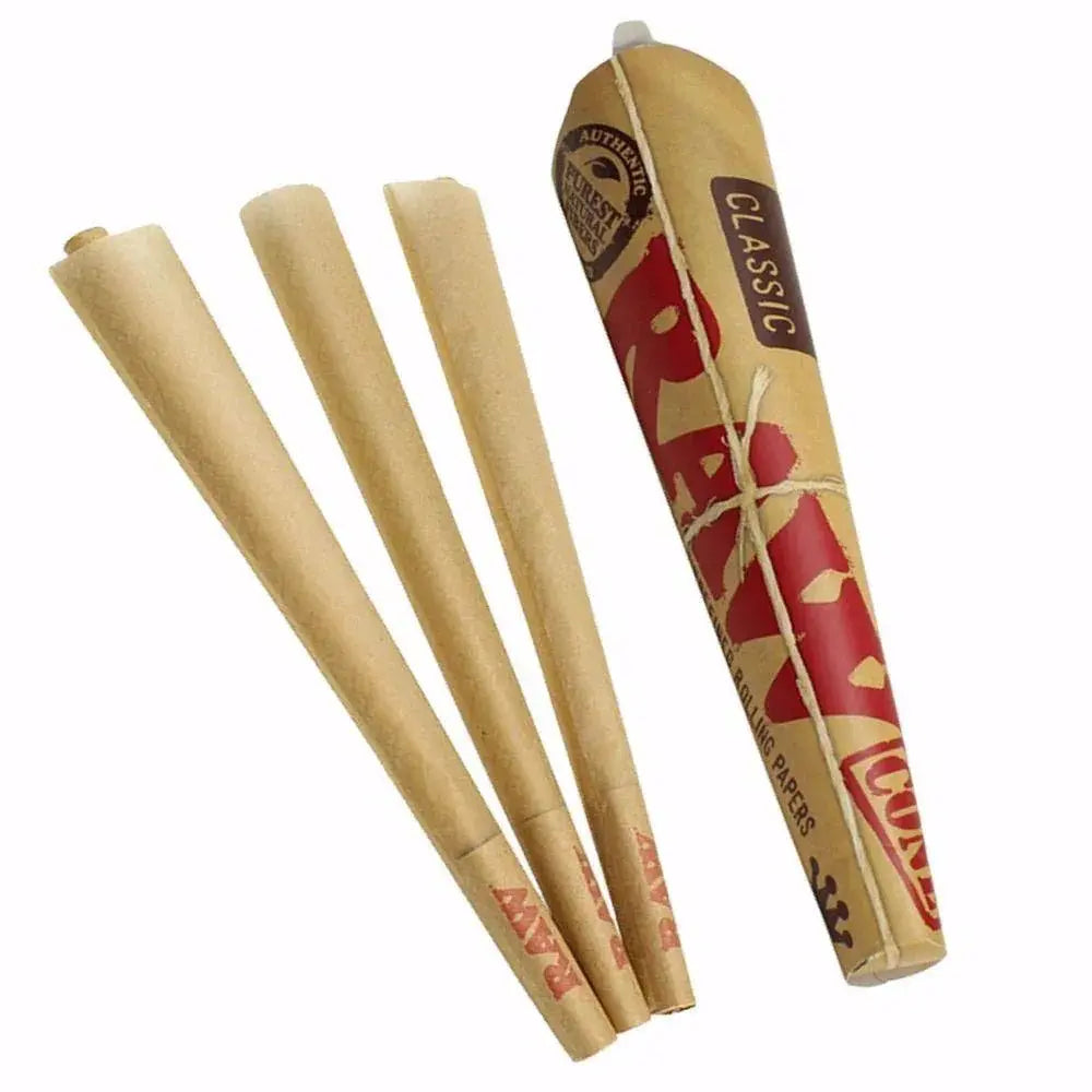 RAW Classic King Size Pre Rolled Cones (3 Pack) - Smoke empire