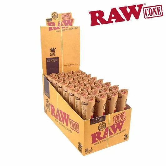 RAW Classic King Size Pre Rolled Cones (3 Pack) - Smoke empire