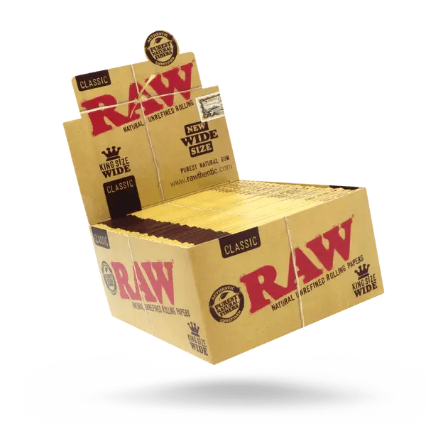 Raw Classic - King Size - Wide - 33 Per Pack - 50 Pack Per Box - Smoke empire