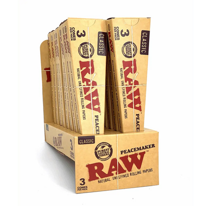 RAW CLASSIC PEACEMAKER PRE-ROLLED CONES - 3 CONES - Smoke empire
