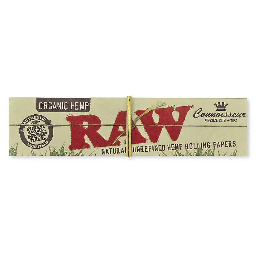 Raw Connoisseur King Size Slim With Tips Rolling Paper - 24 Counts Per Box - Smoke empire