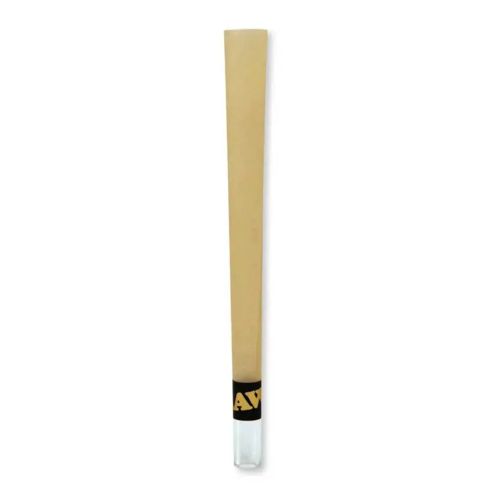 Raw Dlx Glass Tip Hand Rolled King Size Cone - Smoke empire