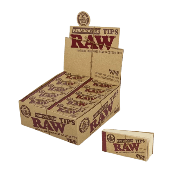 Raw Hemp & Cotton Perforated Tips - 1 Booklet or 1 Box (50 Booklets) - Smoke empire