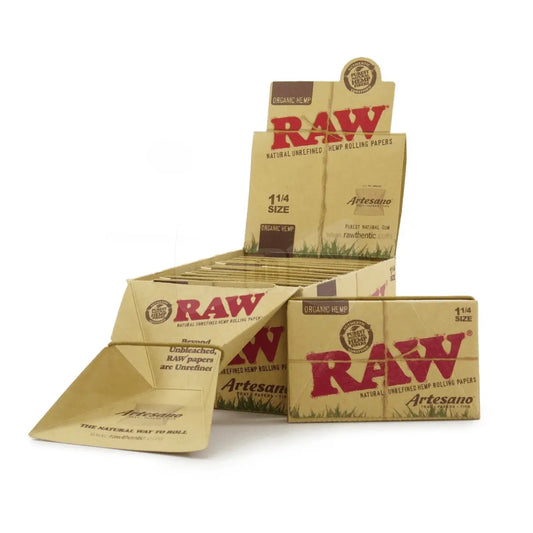 Raw Organic Artesano Tray + Papers + Tips - 1 1/4 - Smoke empire