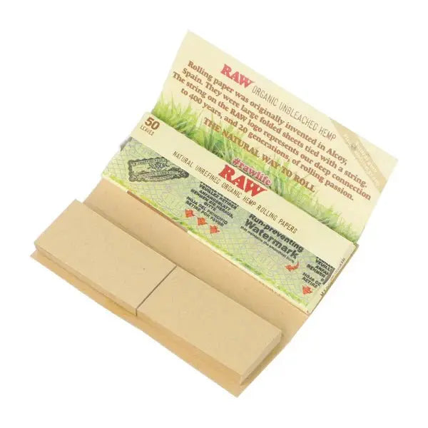 Raw Organic Hemp Connoisseur 1 1/4 With Tips - 24 Packs Per Box - Smoke empire