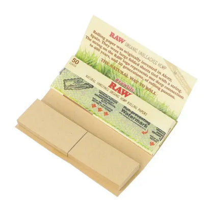 Raw Organic Hemp Connoisseur 1 1/4 With Tips - 24 Packs Per Box - Smoke empire