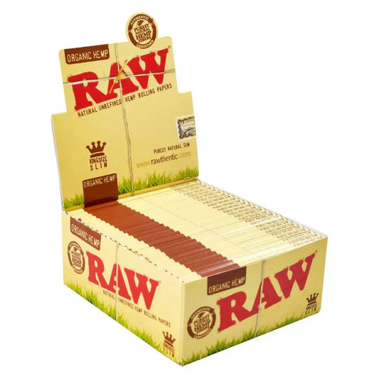 Raw Organic Hemp King Size Slim - 50 In Box - Smoke empire