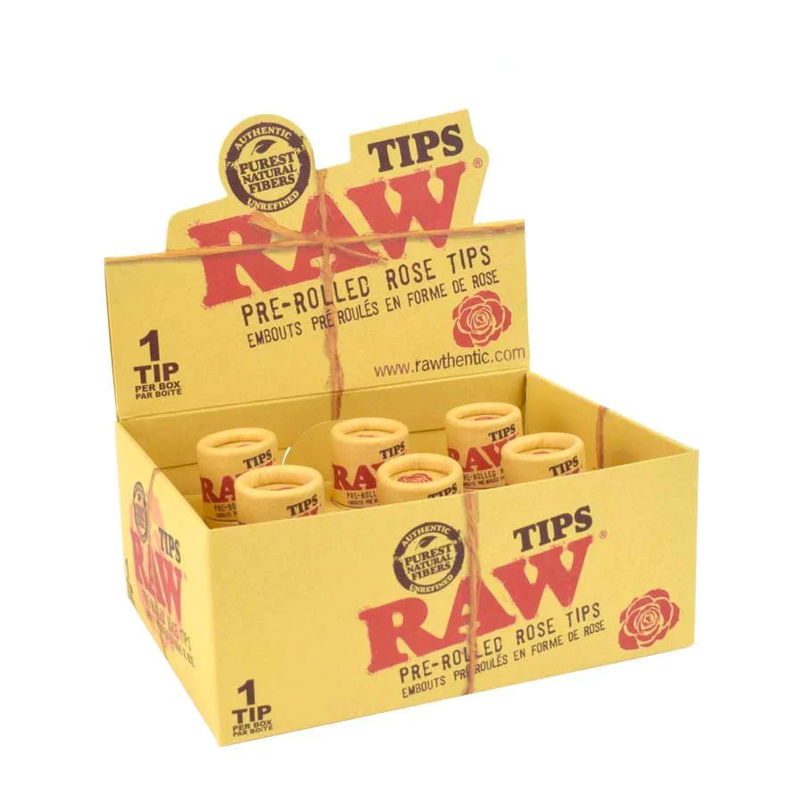 Raw Pre-Rolled Rose Tips - 6 Count Per Display - Smoke empire
