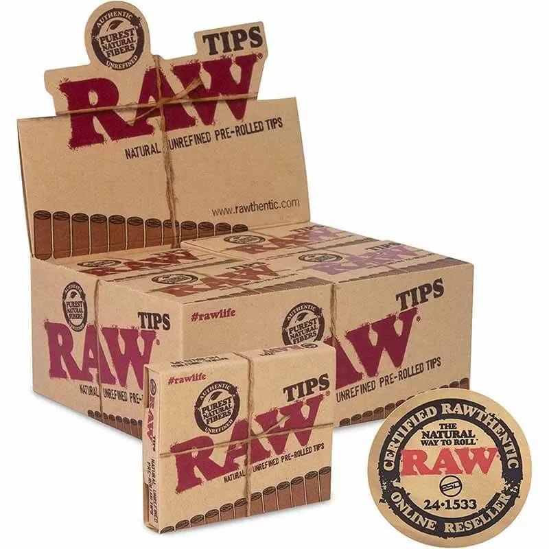 Raw Pre-Rolled Tips - 21 Tips (Single Pack or Box of 20 Packs) - Smoke empire