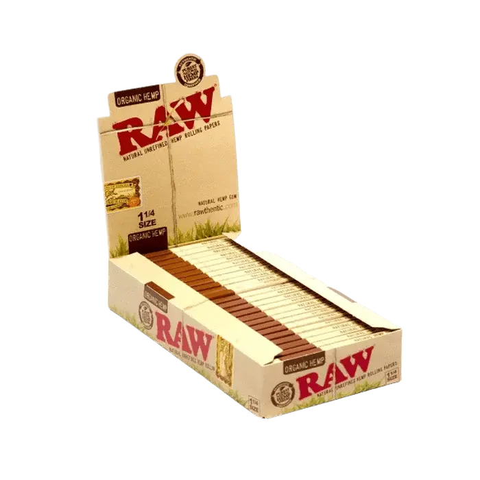 Raw Unrefined Organic Hemp 1 1/4 Size Rolling Papers - 24 Per Box - Smoke empire