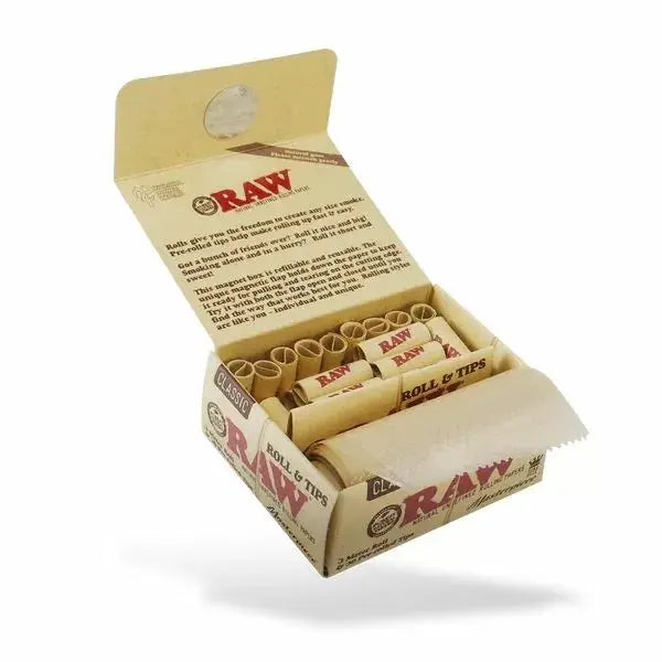 Raw Classic King Size Rolls - 3 Meter + 30 Tips (Single or Box of 12 Pack) - Smoke empire