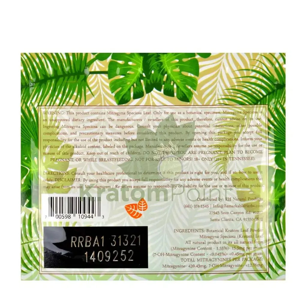 Remarkable Herbs Kratom Powder 1oz Bali - Smoke empire