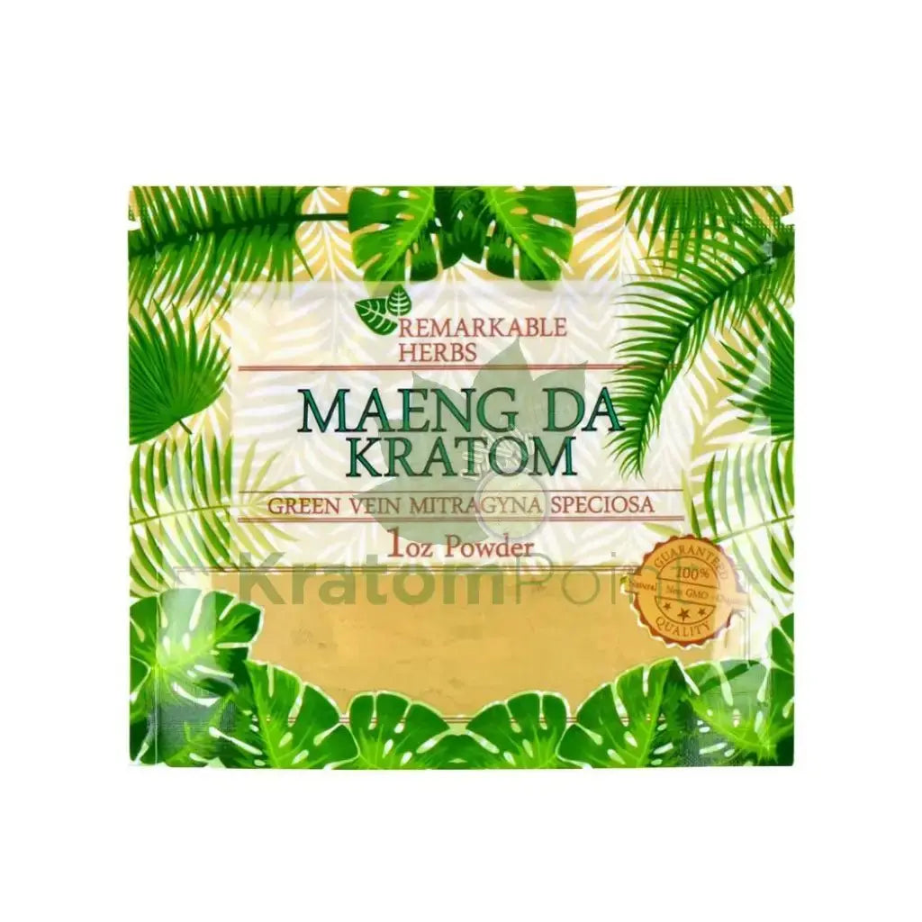 Remarkable Herbs Kratom Powder 1oz  Green Maeng Da - Smoke empire