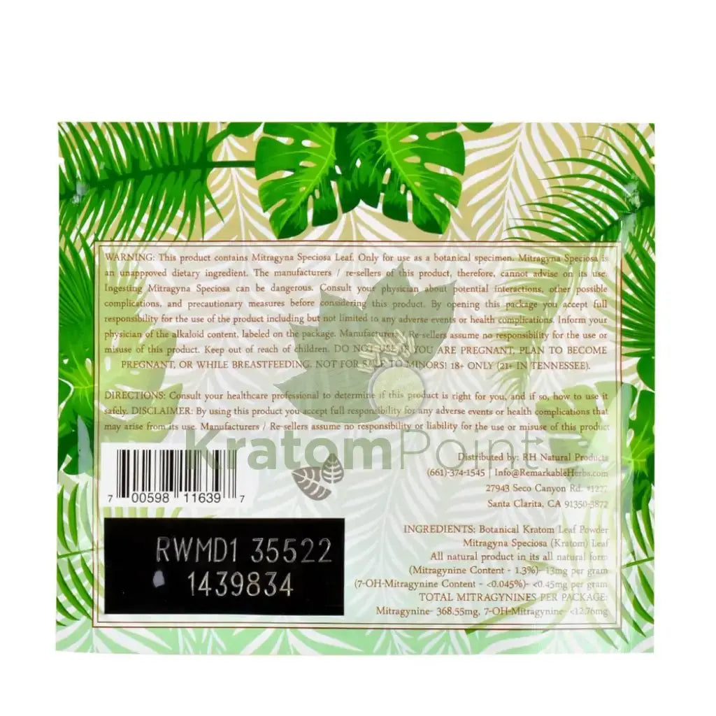 Remarkable Herbs Kratom Powder 1oz  White Maeng Da - Smoke empire