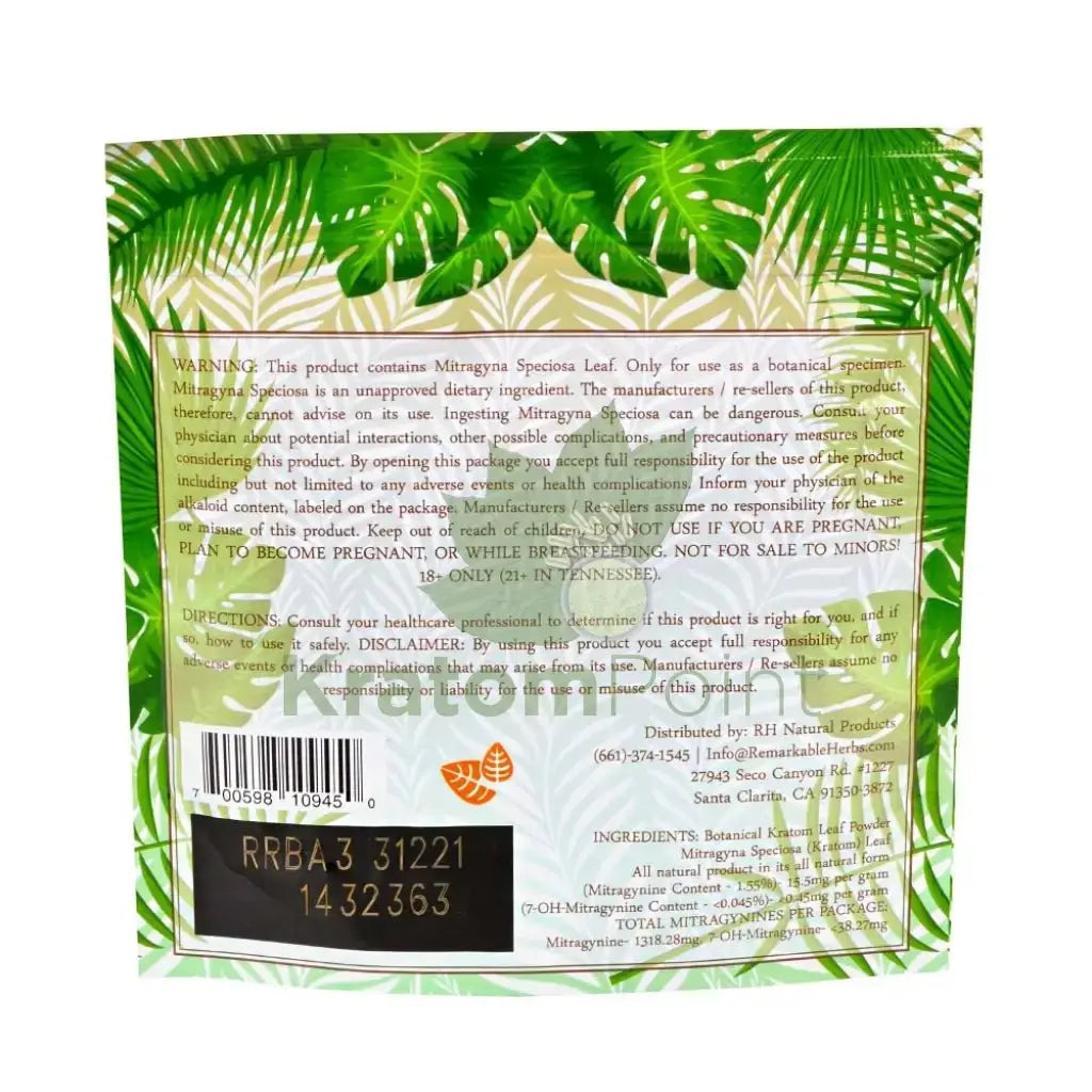 Remarkable Herbs Kratom Powder 3oz Bali - Smoke empire