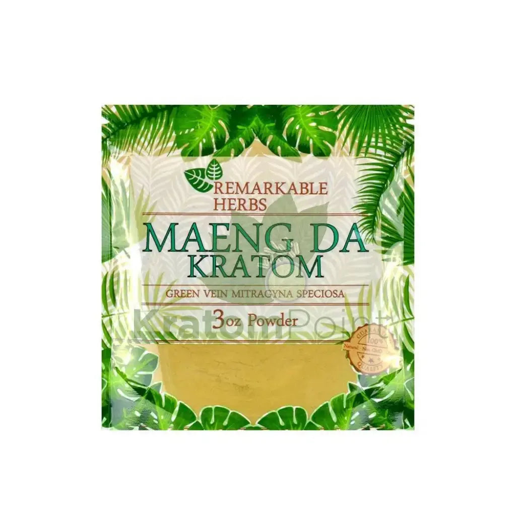 Remarkable Herbs Kratom Powder 3oz Green Maeng Da - Smoke empire