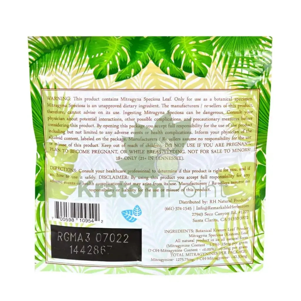 Remarkable Herbs Kratom Powder 3oz Malaysian - Smoke empire