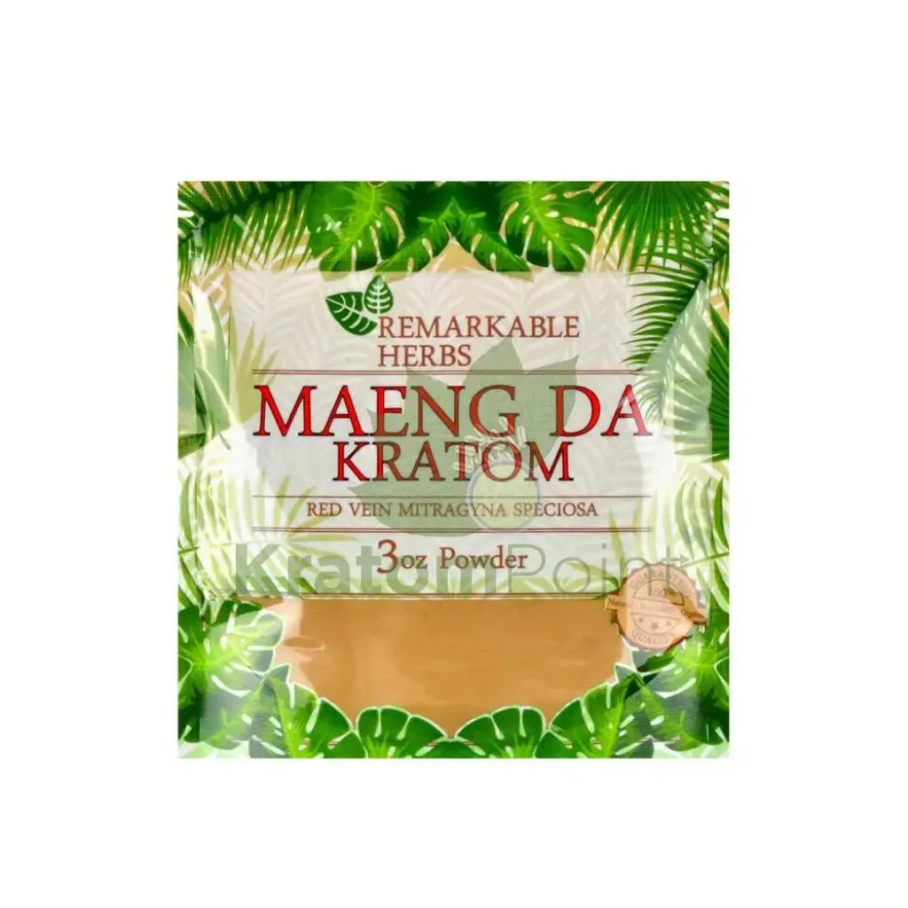 Remarkable Herbs Kratom Powder 3oz Red Maeng Da - Smoke empire