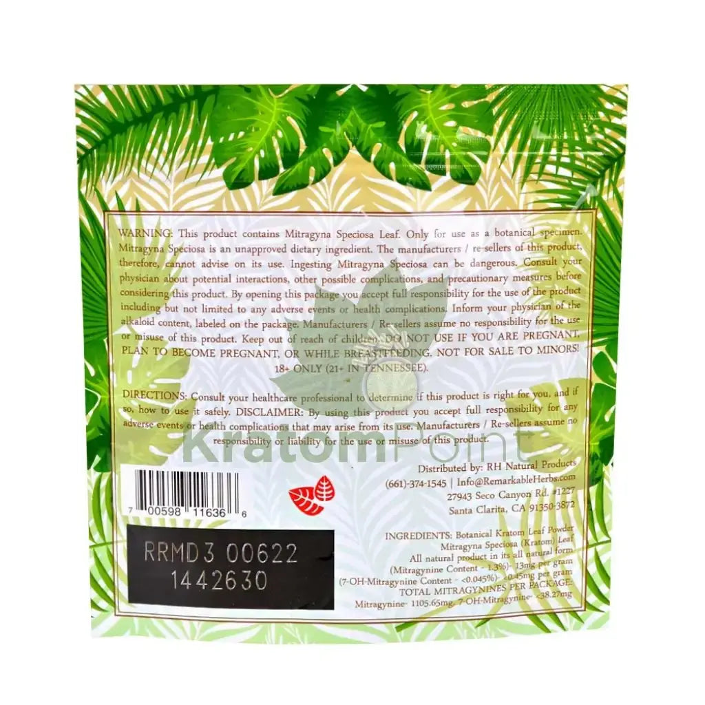 Remarkable Herbs Kratom Powder 3oz Red Maeng Da - Smoke empire