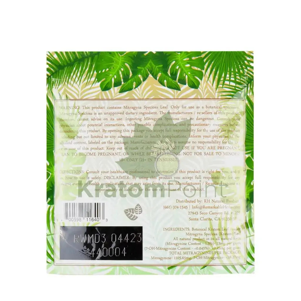 Remarkable Herbs Kratom Powder 3oz, White Maeng Da - Smoke empire