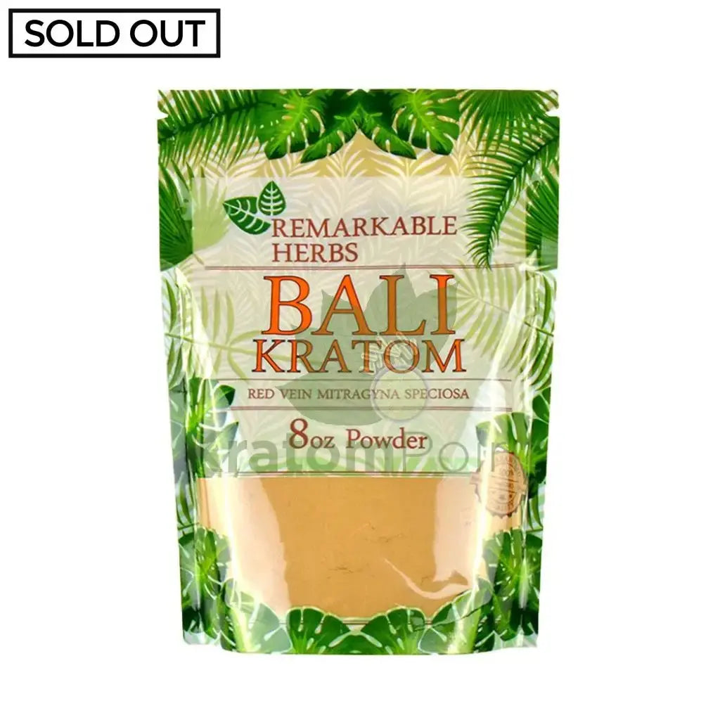 Remarkable Herbs Kratom Powder 8oz Bali - Smoke empire