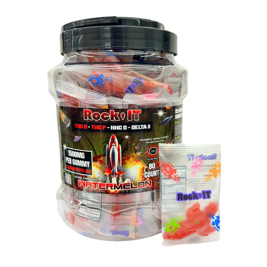 Rock It THC Gummies - 1500mg D8, THC-B, THC-P & HHC-O Infused - Smoke empire