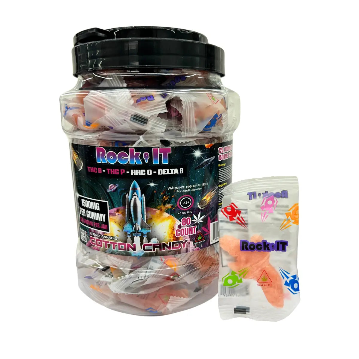 Rock It THC Gummies - 1500mg D8, THC-B, THC-P & HHC-O Infused - Smoke empire
