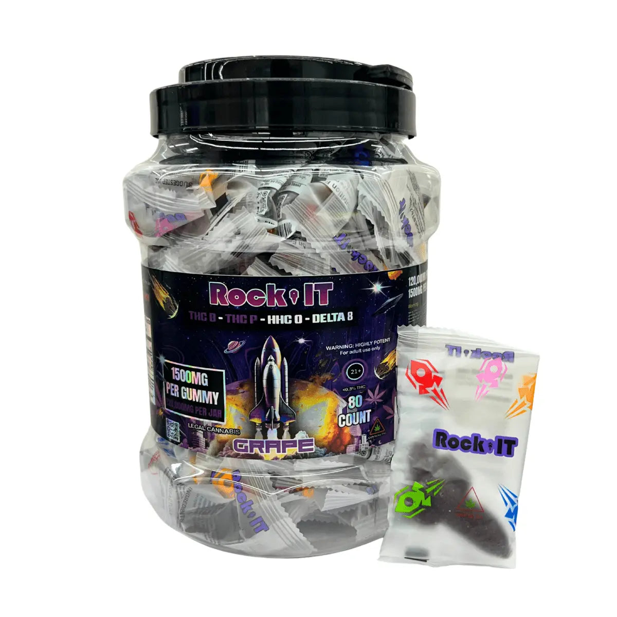 Rock It THC Gummies - 1500mg D8, THC-B, THC-P & HHC-O Infused - Smoke empire